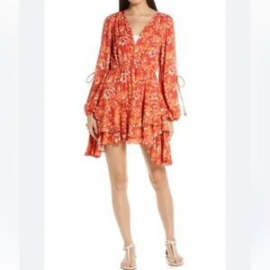 Hemant and Nandita Dawn floral print mini dress XS EUC